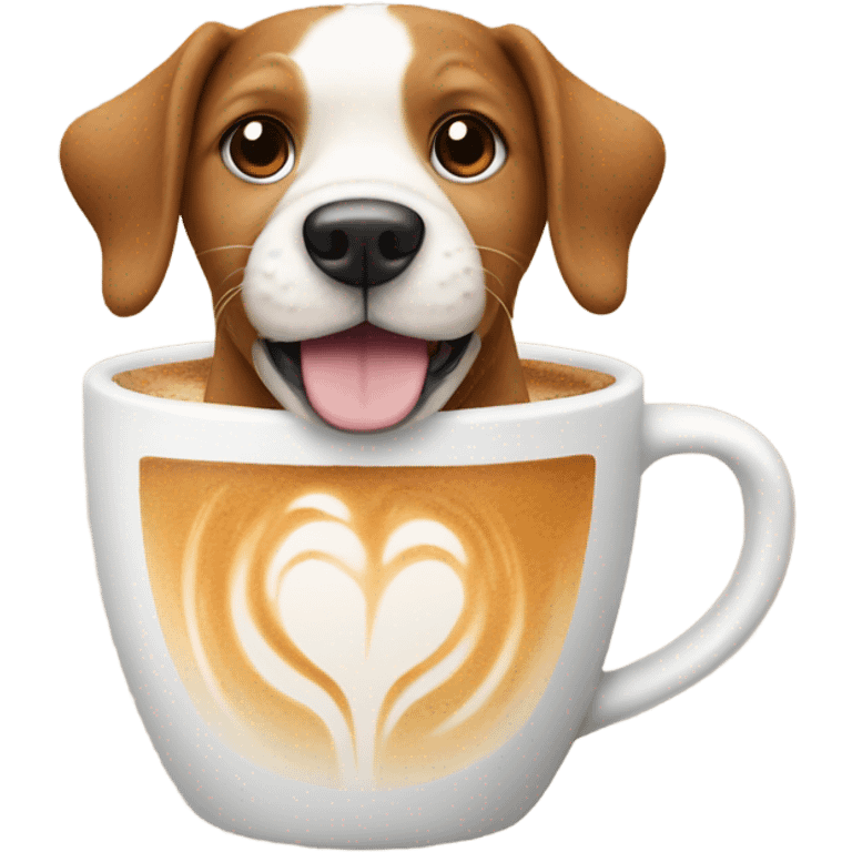 dog with latte emoji