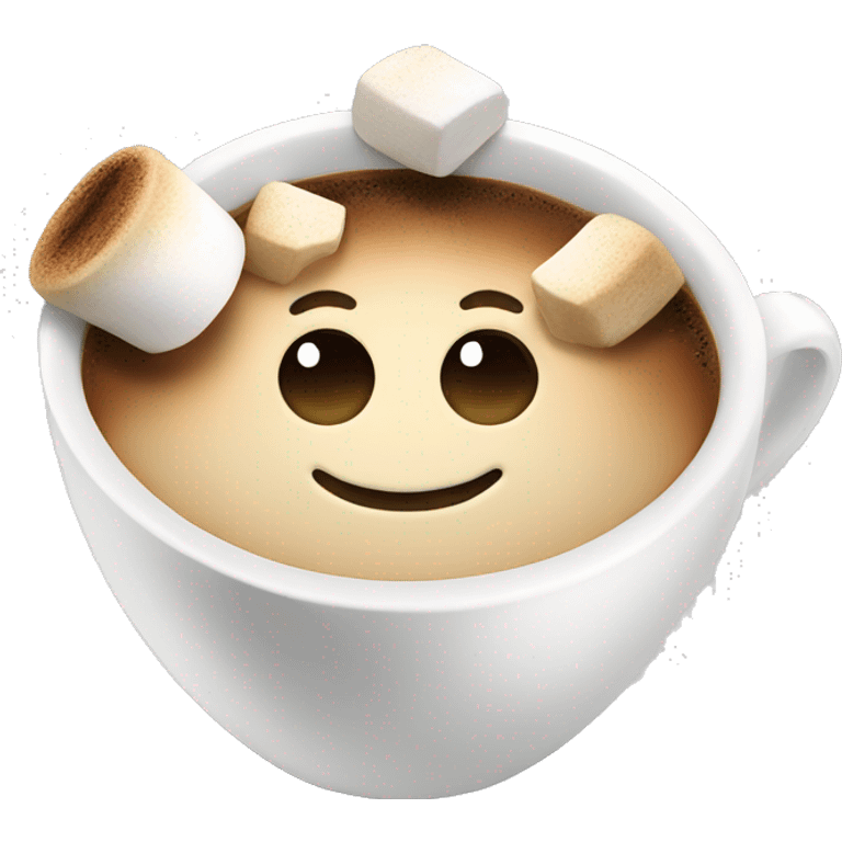 Coffee with marshmallow emoji