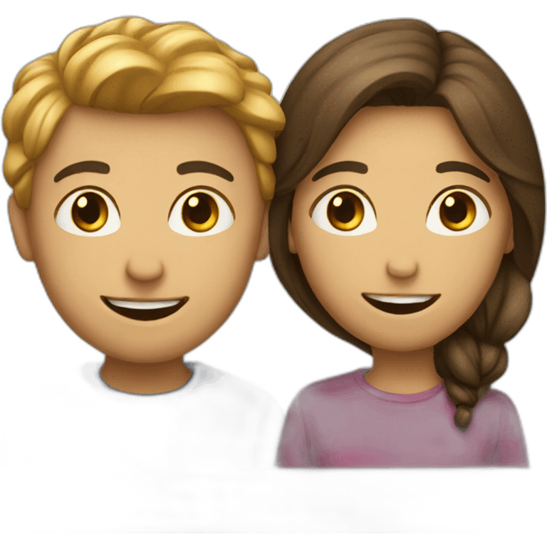 Two people talking face to face emoji