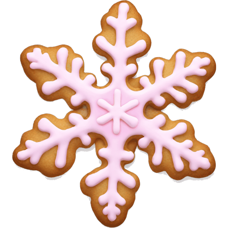 Light pink snowflake cookie emoji