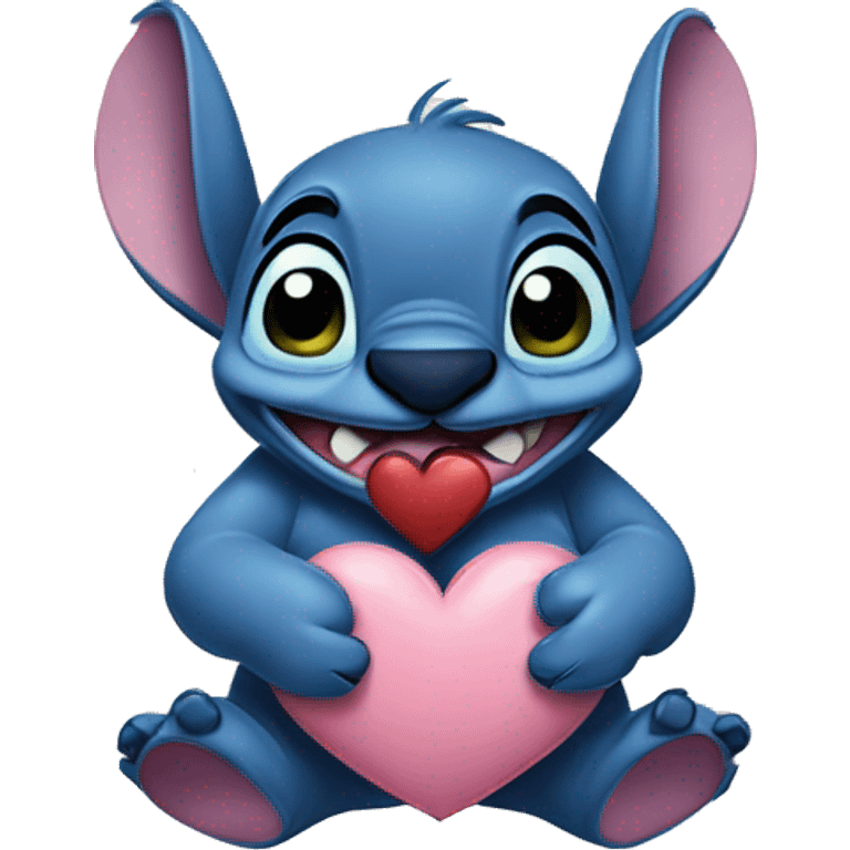 Stitch avec coeur Disney emoji