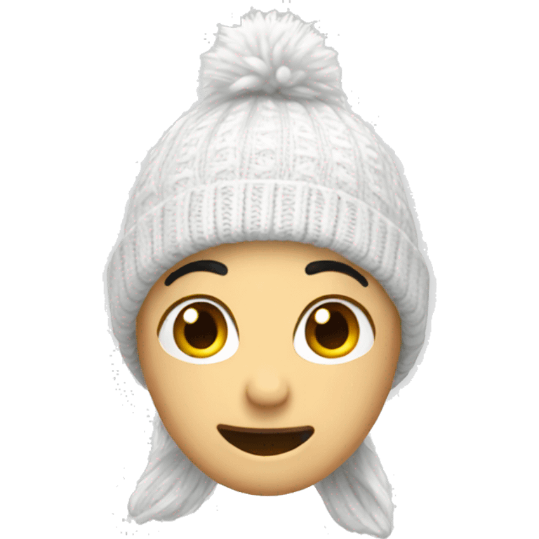 white winter beanie emoji