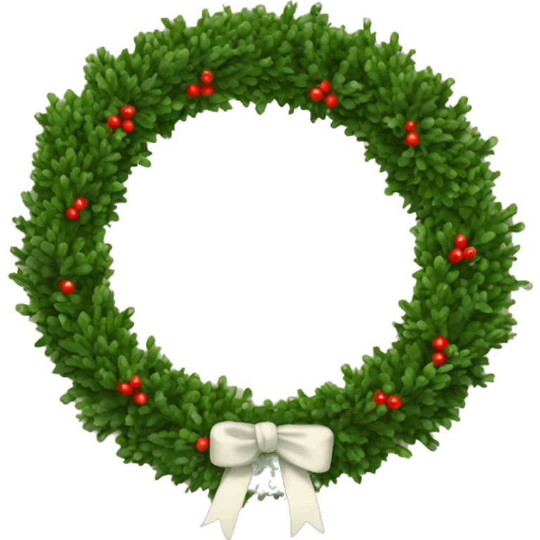 Square boxwood wreath with holly emoji