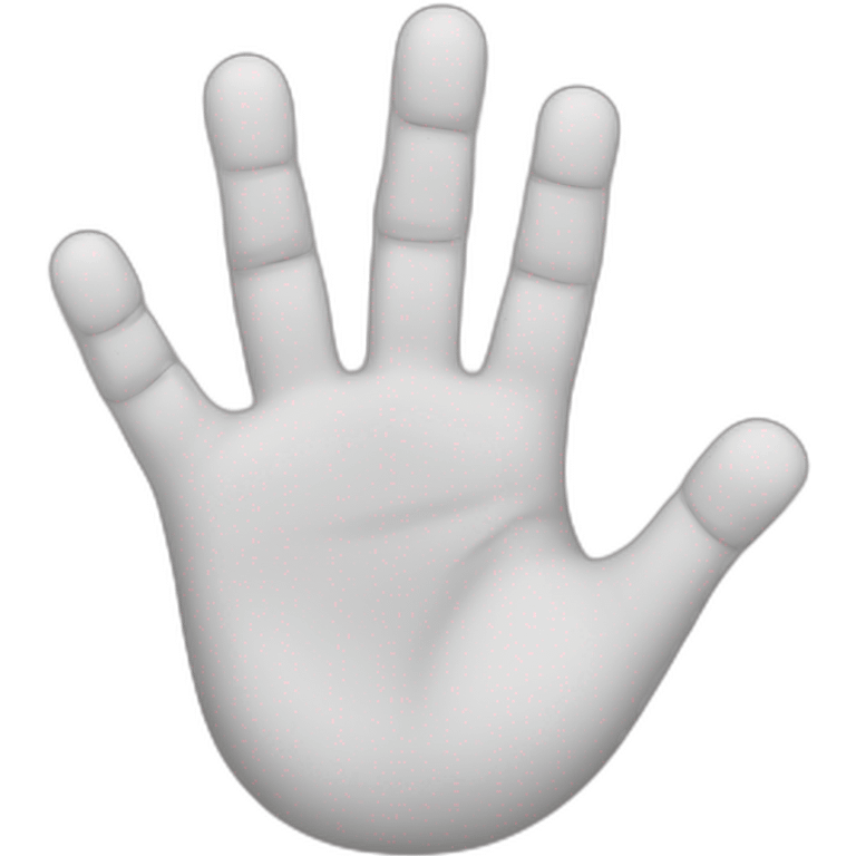 hand with four fingers emoji