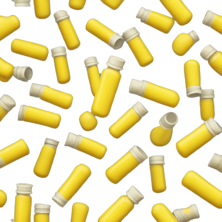 a vial of yellow powder pigment emoji