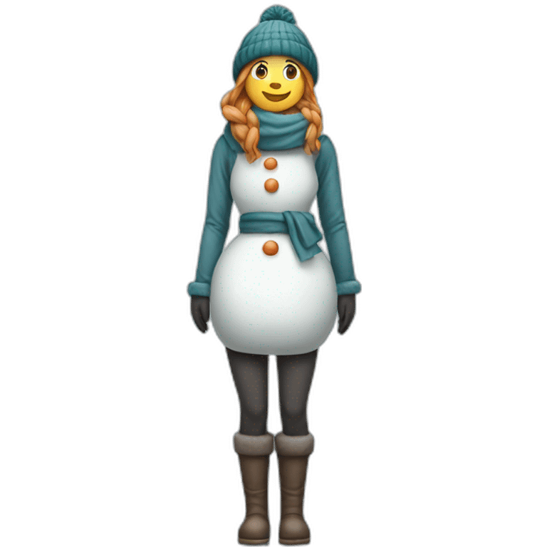 full body-snowman-woman emoji