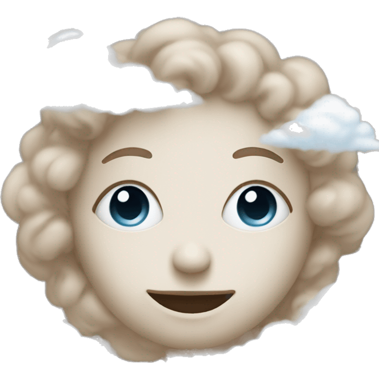 face with cloud as the eyes dreamy emoji