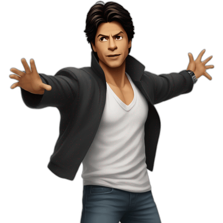 Shahrukh iconic open arms pose emoji