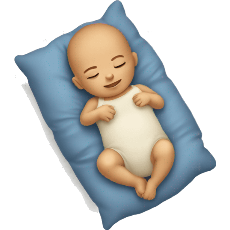 neutral Baby sleeping on pillow emoji