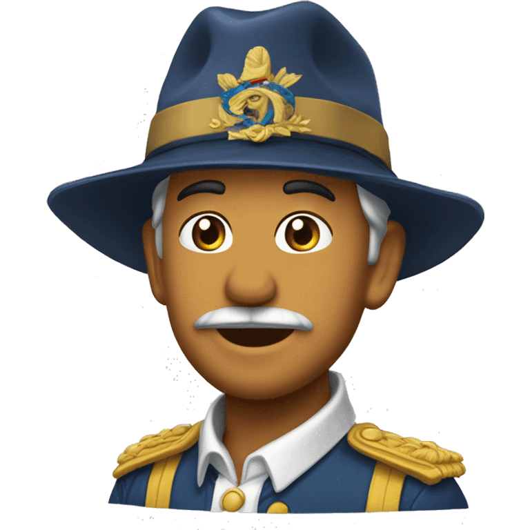 Camarão com chapéu de capitão  emoji