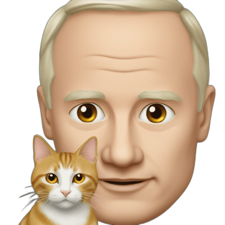 Vladimir poutine avec un chat  emoji