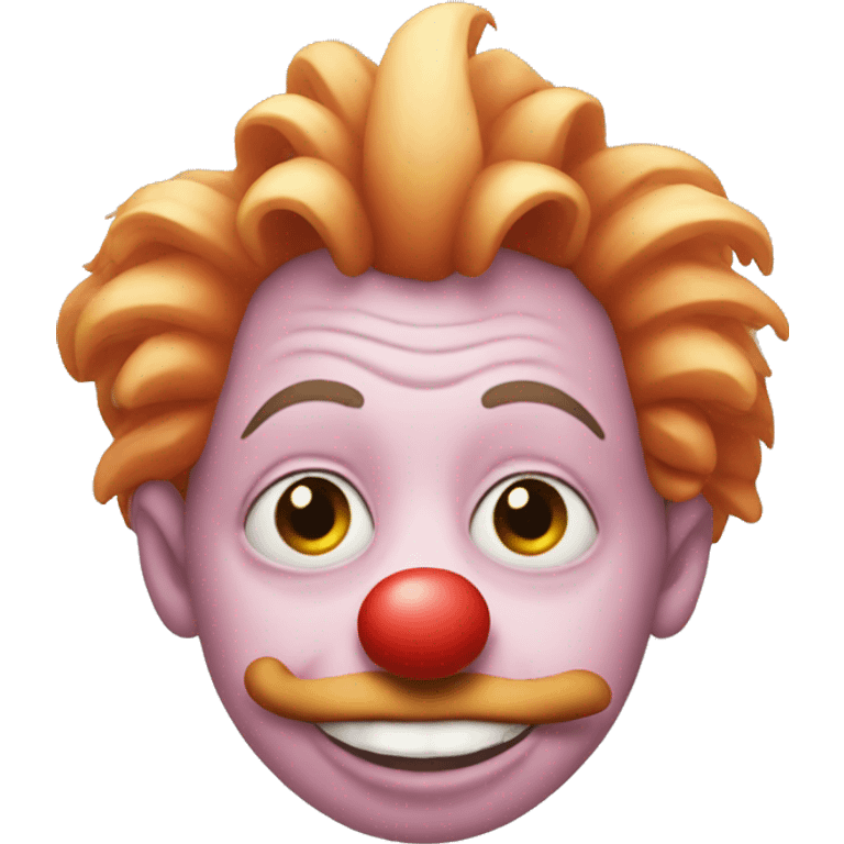 Clown with pig nose emoji