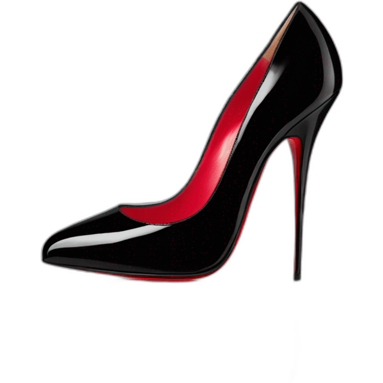 heel black patent christian louboutin dafolie emoji