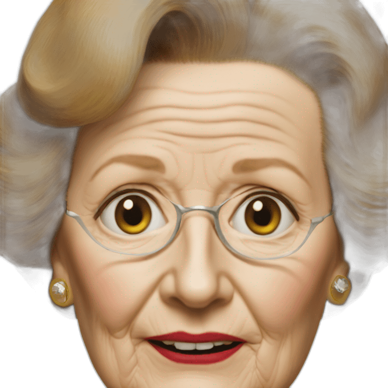 Margaret thatcher photo-realistic emoji