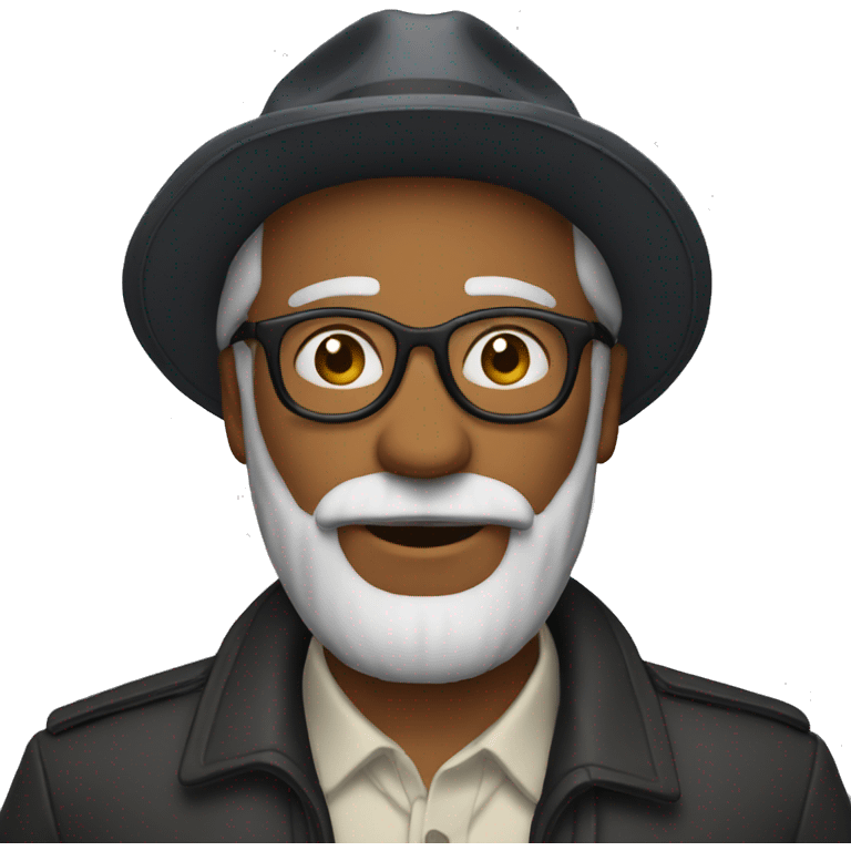 man wearing with coppola emoji