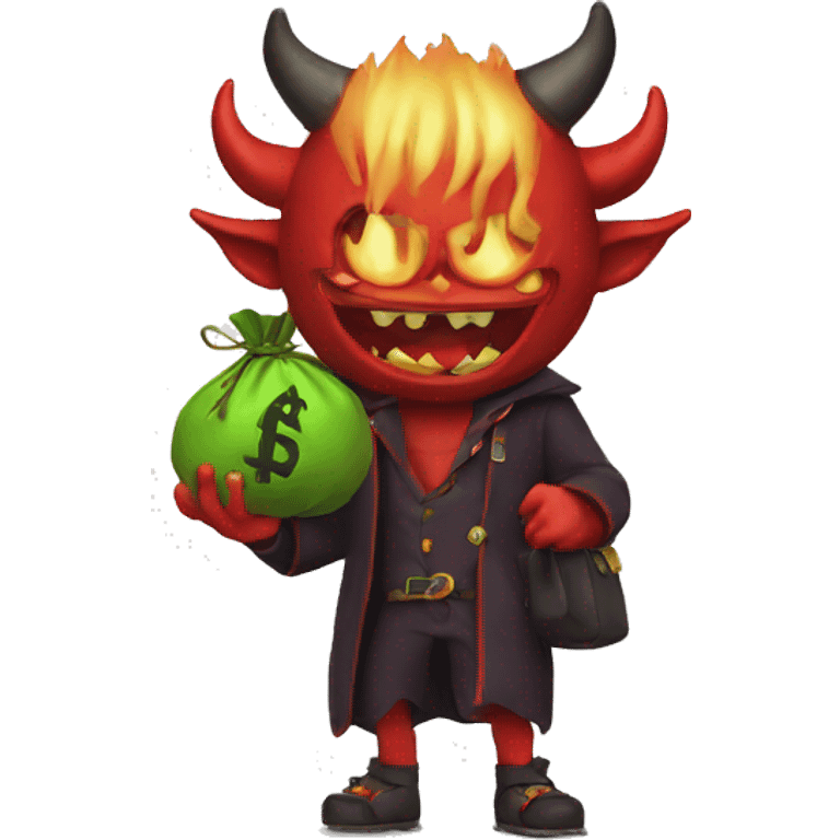 Demon with moneybag emoji