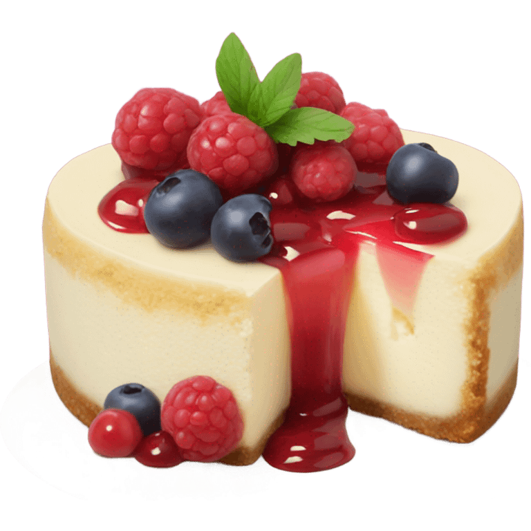 Realistic berry cheesecake  emoji