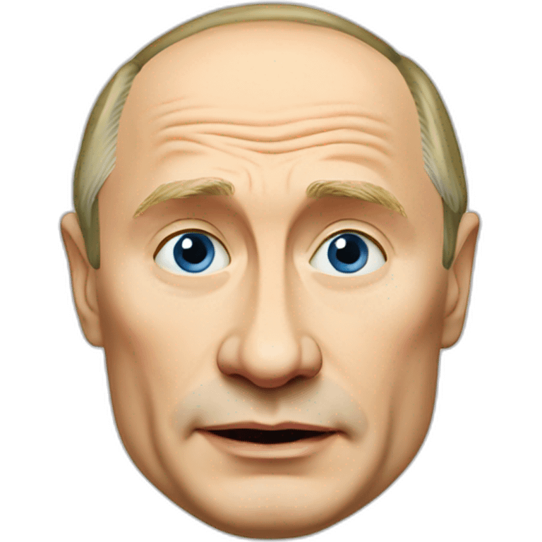 vladimir putin with mouth making o shape emoji