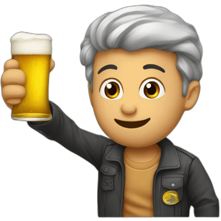 Mohammed 6 drinkin beer emoji