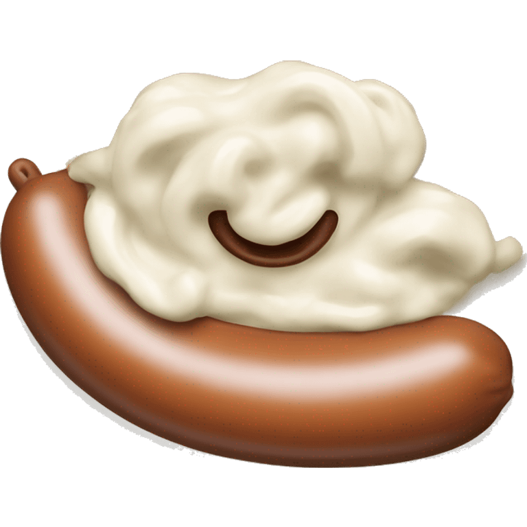 A sausage in white sauce emoji