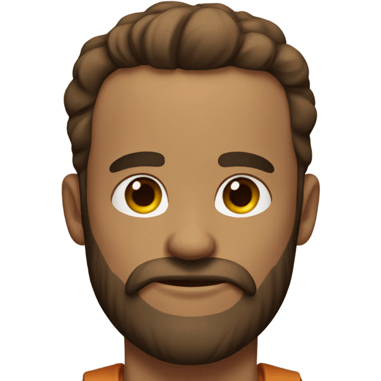 muscular male with brown beard emoji