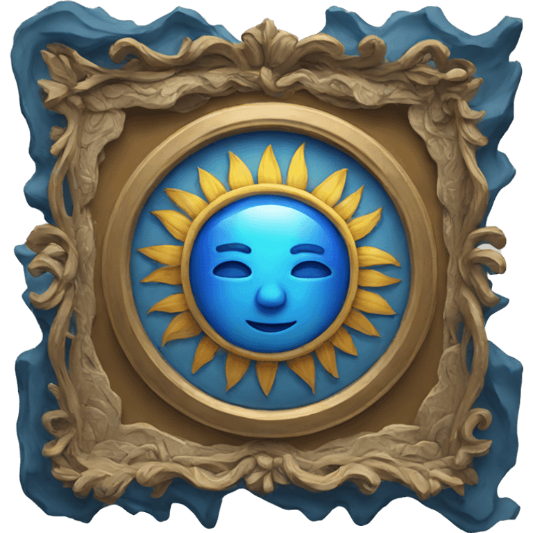 Blue sun emoji