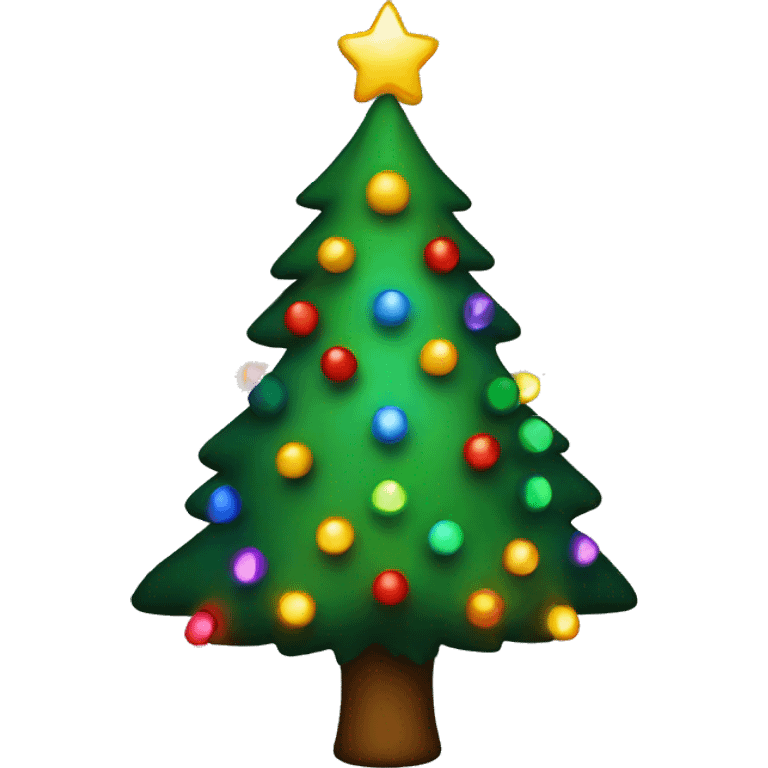 Christmas tree with colorful lights emoji