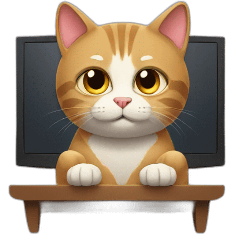 cat watching netflix emoji