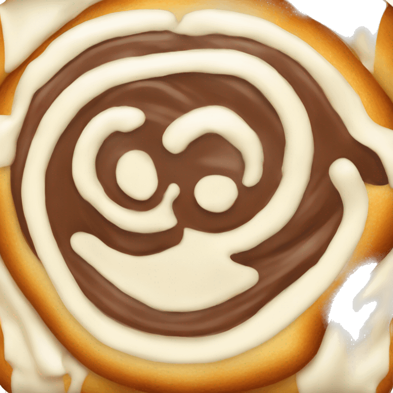 cinnabon with cream emoji