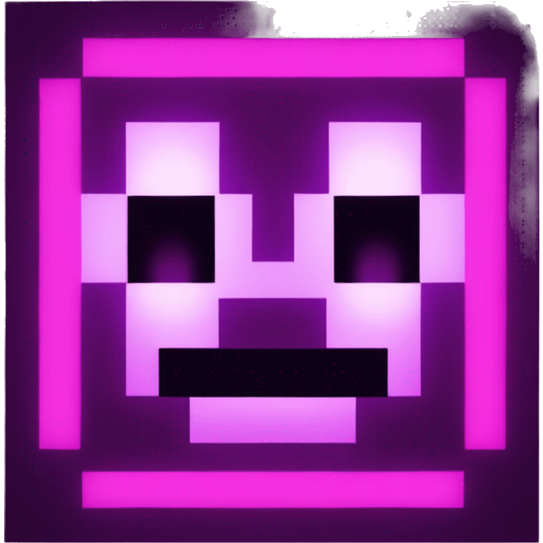 Minecraft in Nether Portal neon light emoji