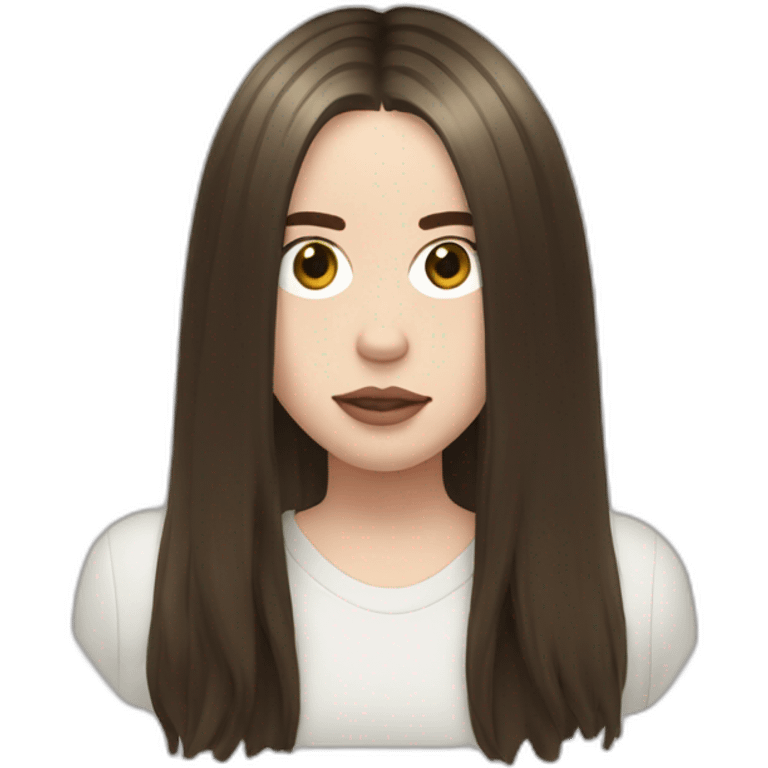 Billie eilish brown hair  emoji