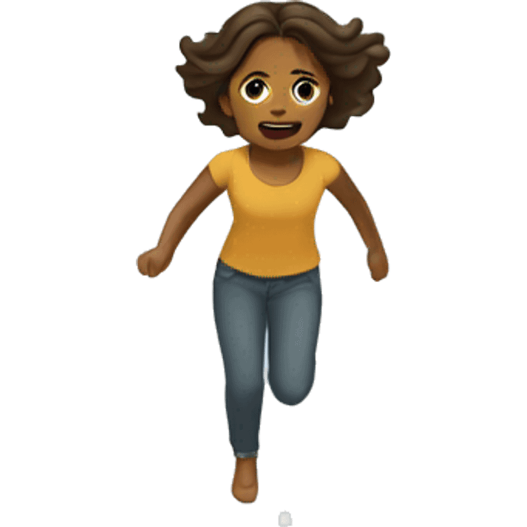 brown girl falling in road  emoji