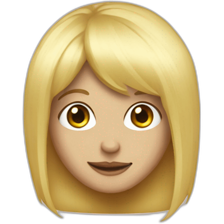 A pog with blonde wig emoji