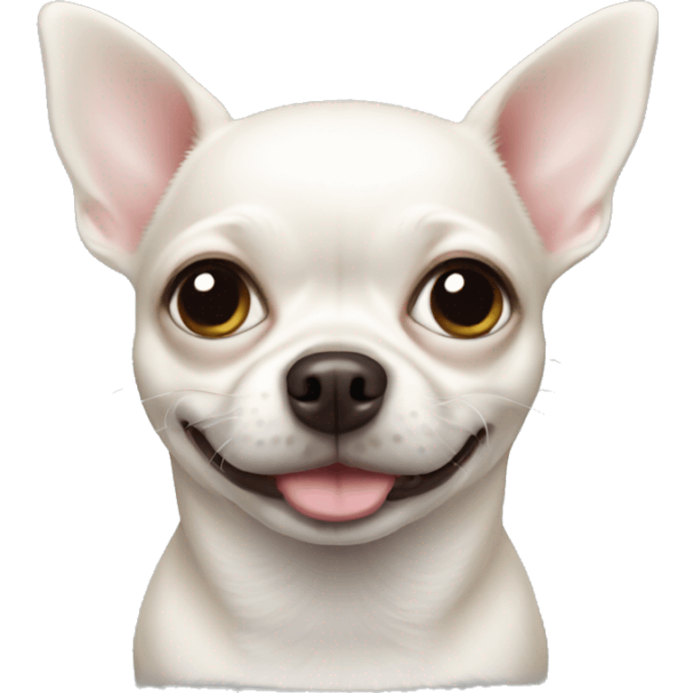 fat white chihuahua emoji