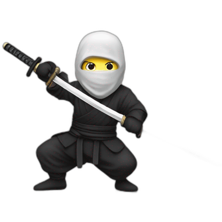 Un ninja avec un katana emoji