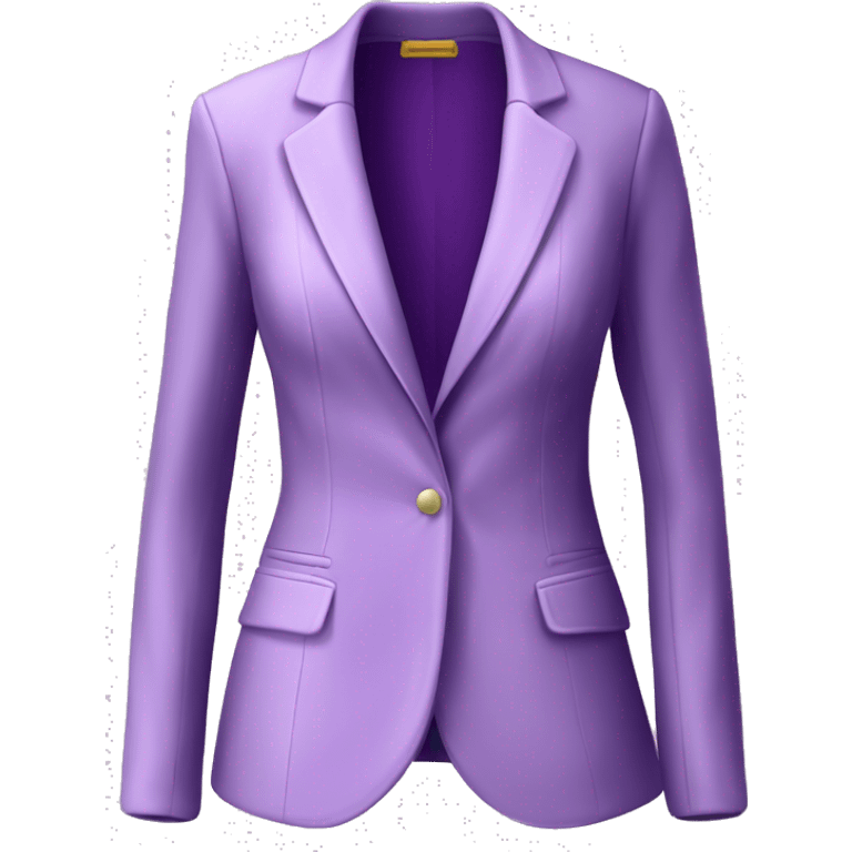 Realistic isolated open lavender velvet feminine fashion blazer jacket. emoji