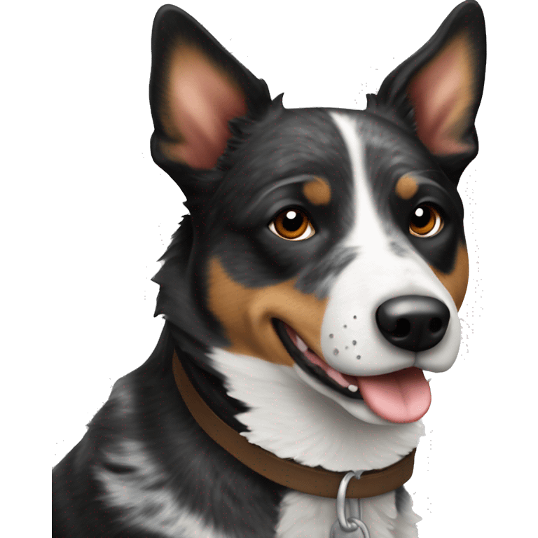 Black and White Australian Cattle Dog emoji