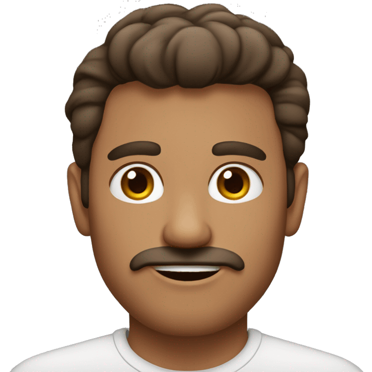 hombre, 40 años, pelo marron, ojos marrones, sin barba ni bigote emoji