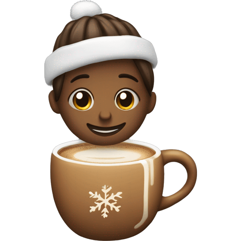 Coffee, comfort, warmth, cocoa, snow, winter, new year, warm clothes, New Year toys emoji