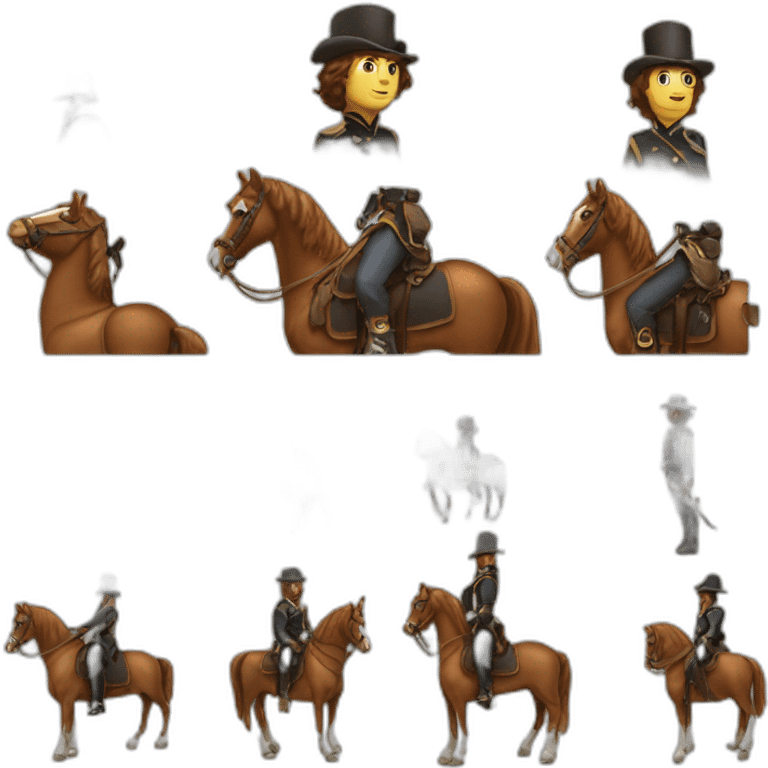 Cheval et son cavalier emoji