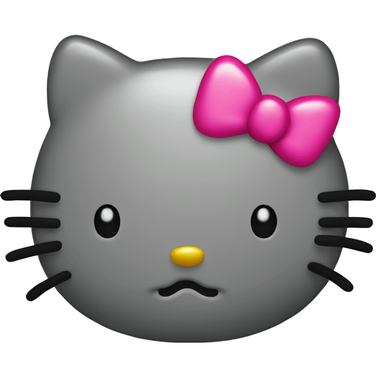 Hello kitty head, no mouth emoji