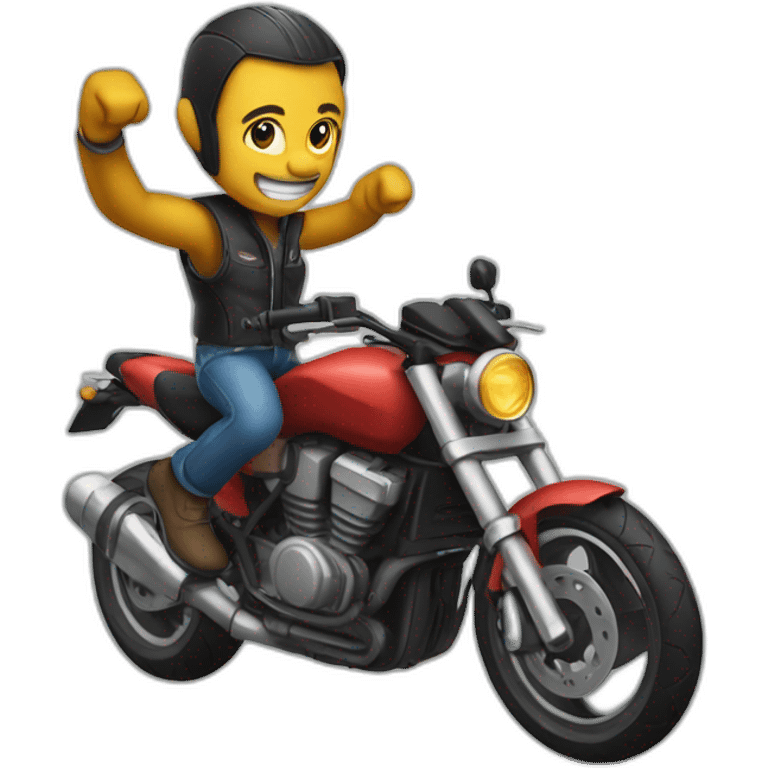 motorcycle wheelie emoji