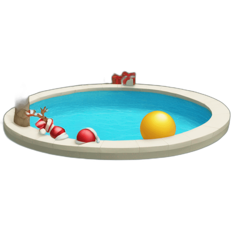 Pool christmas emoji