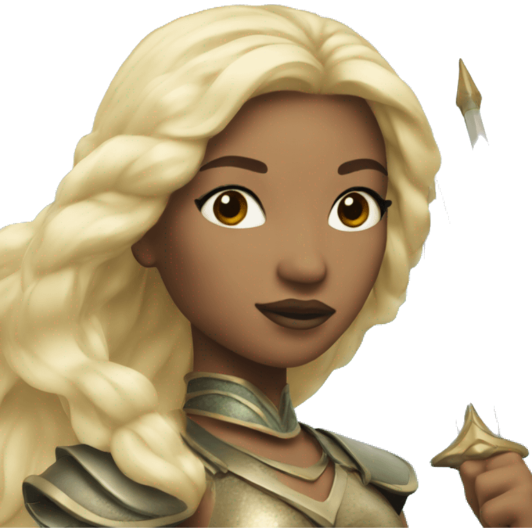 A warrior princess mermaid with blonde hair  emoji