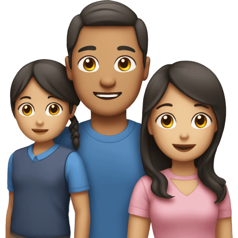 a family from philippines one mom one dad two girls emoji