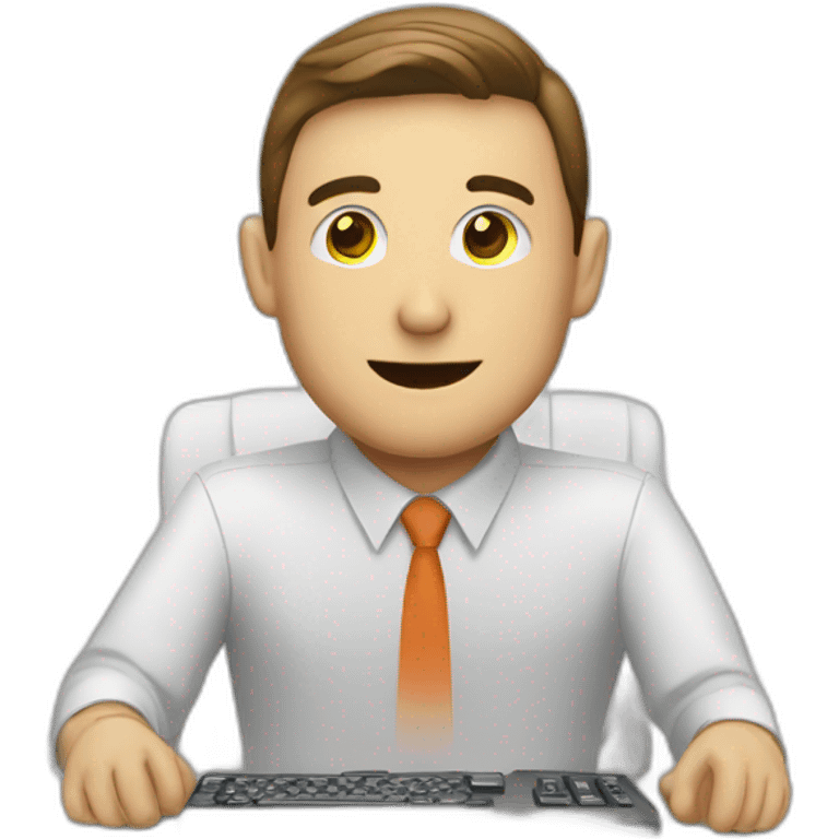 trader man computer with chart on screen emoji