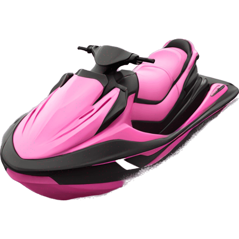 Realistic pink jet ski isolated  emoji