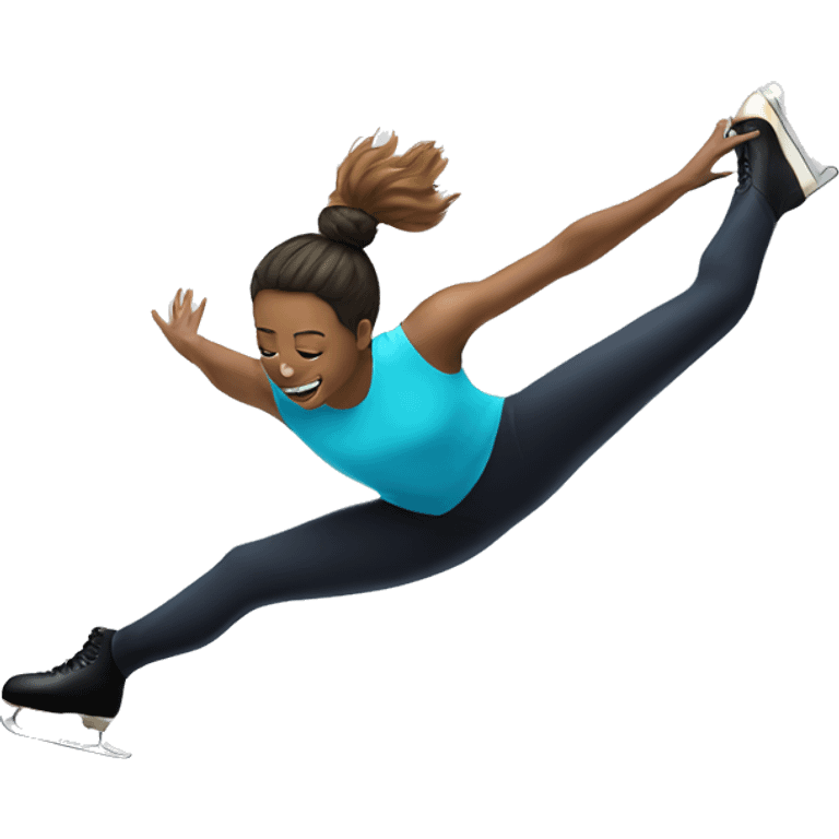 Ice skater falling emoji