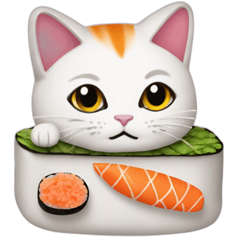 sushi with a cat inside emoji