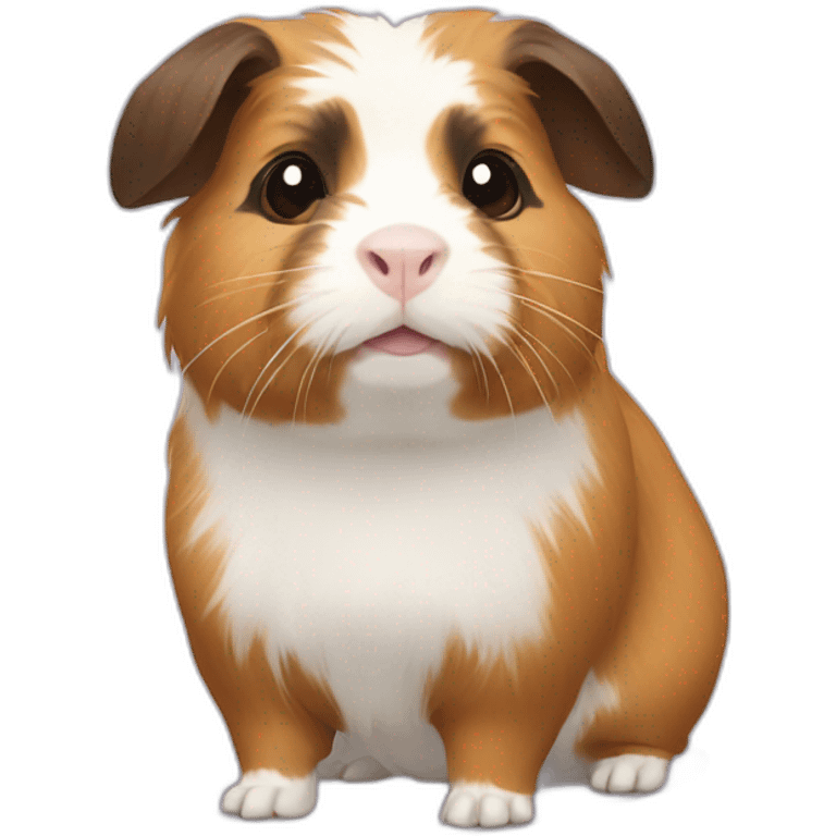 Guinea-pig with shih-tsu emoji